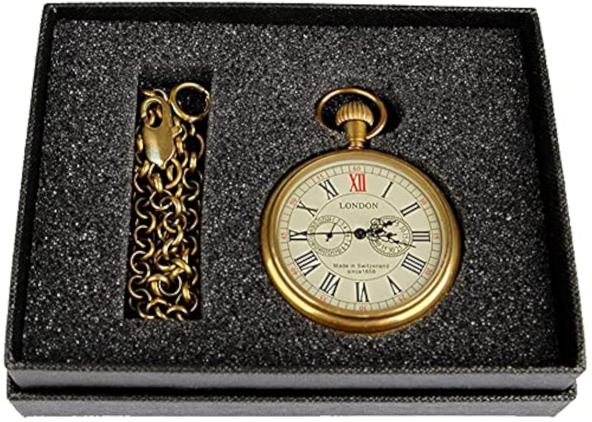 Vintage Copper Hand Winding Mechanical Pocket Watch